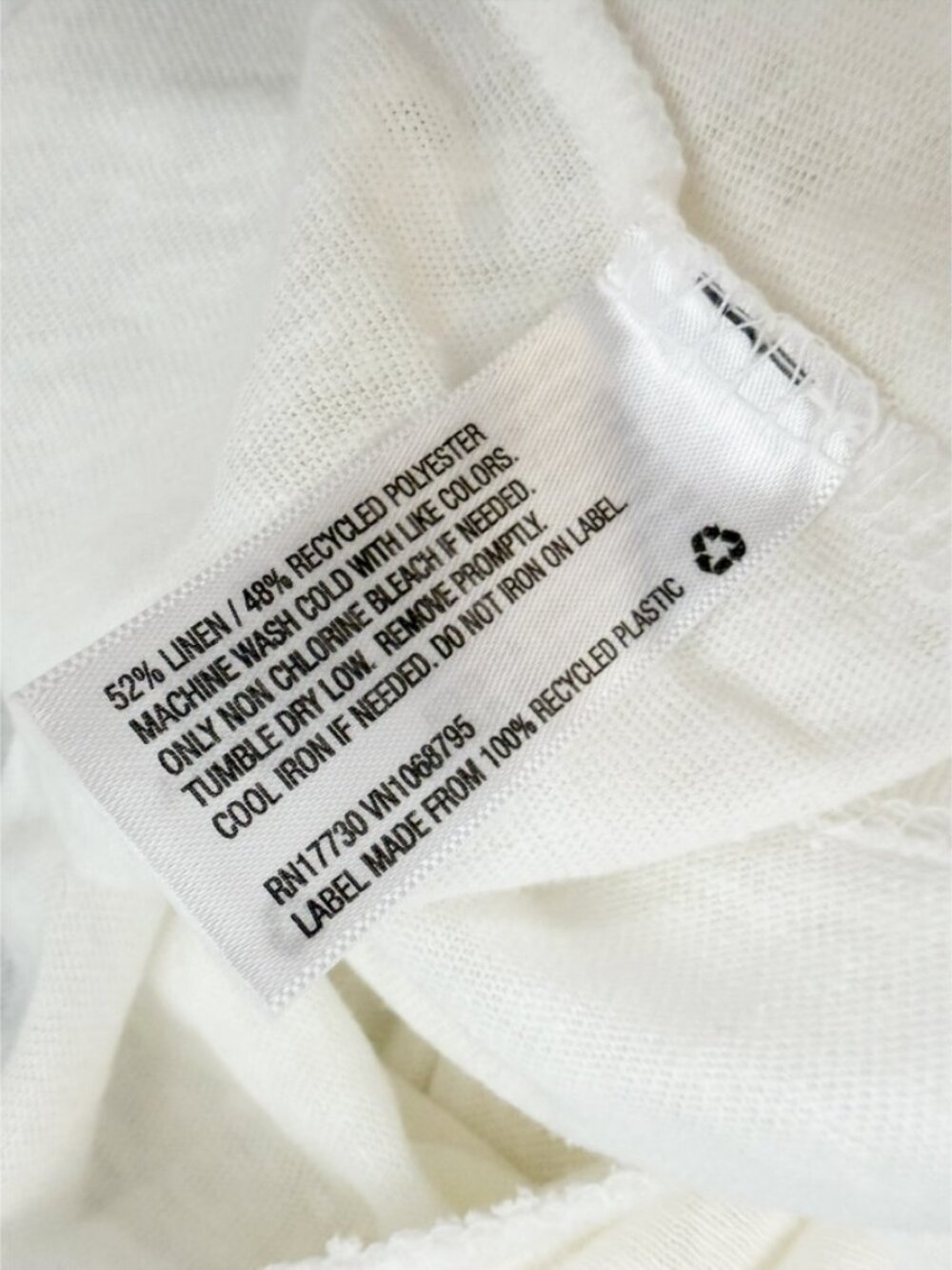 A New Day Knot Twisted V-neck SS Breathable Linen Tee L - Picture 7 of 10